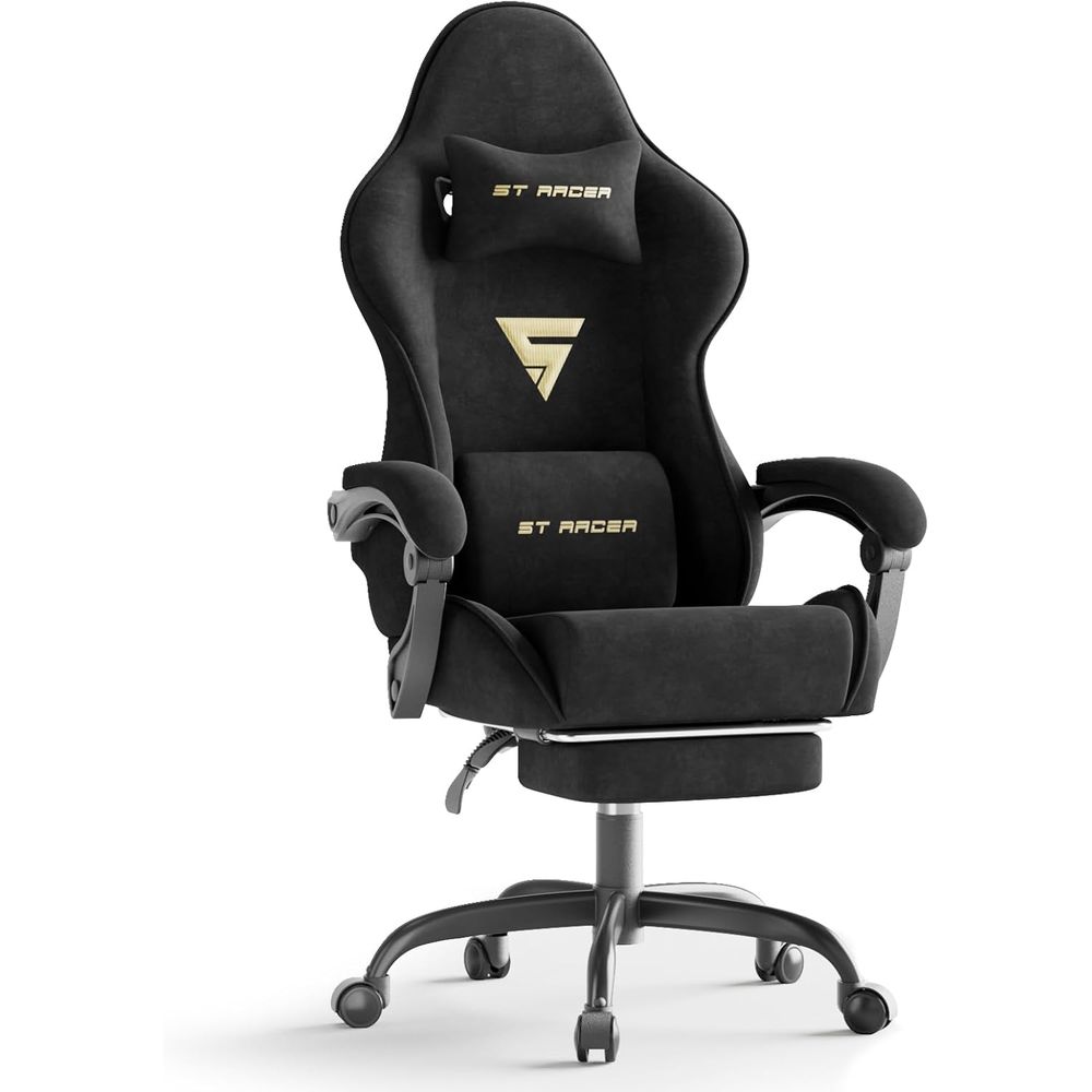 Massage - Ergonomische gamingstoel van fluwelen stof met
