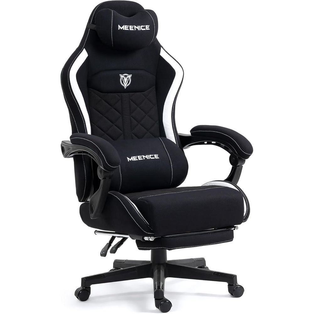 Massage - Grote en hoge gamingstoel van stof