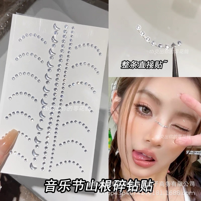 Strass gezichtsstickers ster v - Makeup recensie en prijs