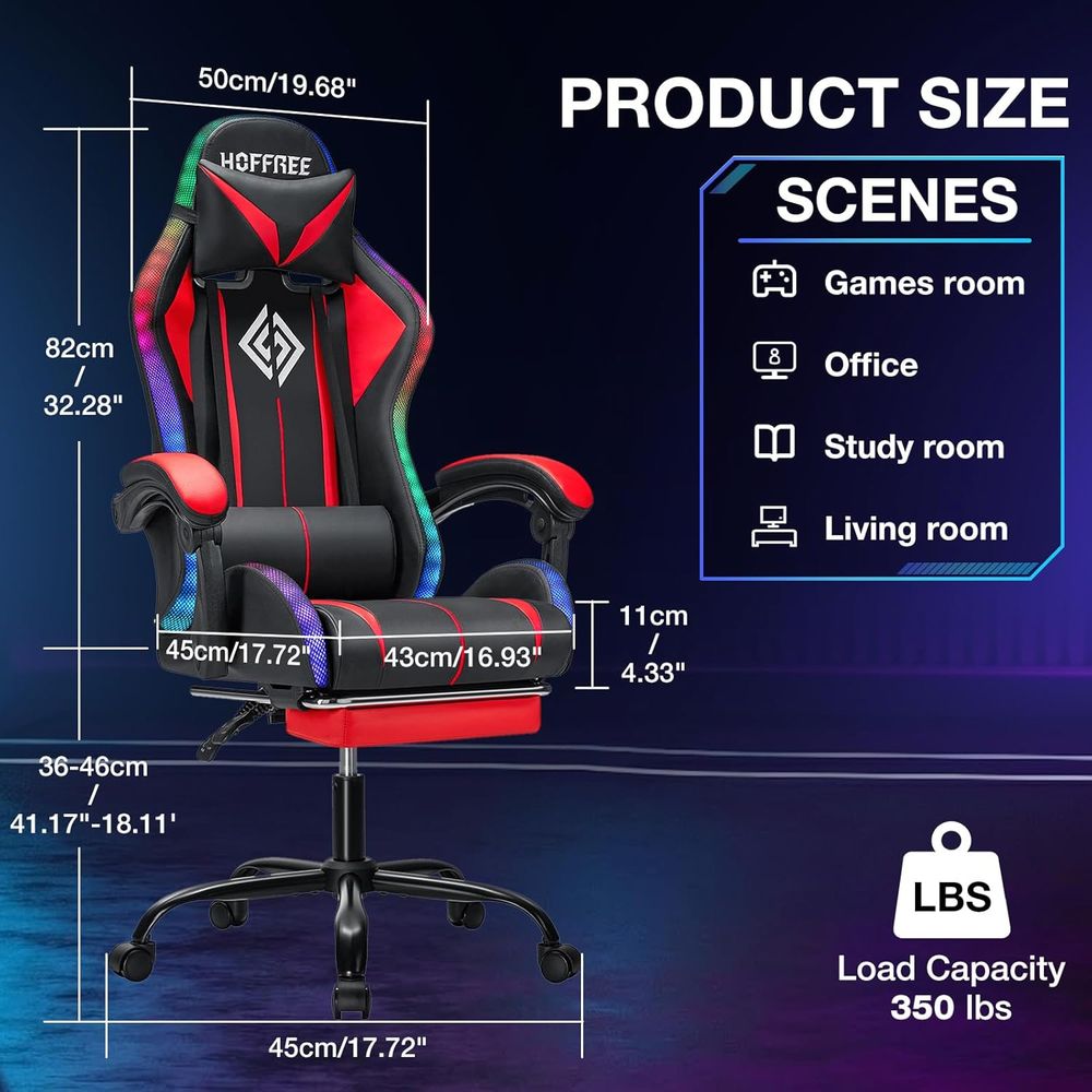 RGB-gamingstoel met Bluetooth- - Massage recensie en prijs