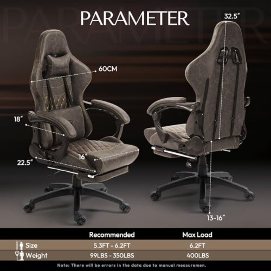 Grote, hoge vintage gamingstoe - Massage recensie en prijs