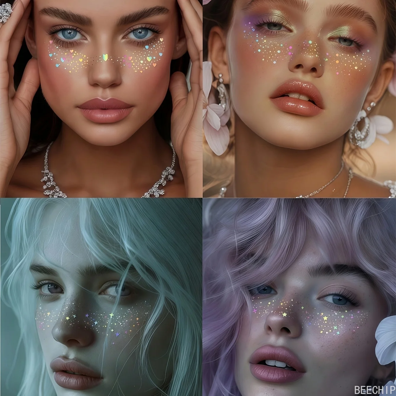 6 vellen glitter sproeten holo - Makeup recensie en prijs