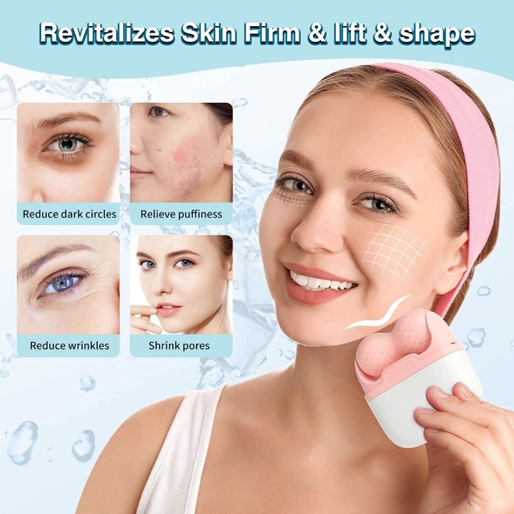 Dubbelkopige ijsroller voor ge - Face Ice Roller Puffiness recensie en prijs